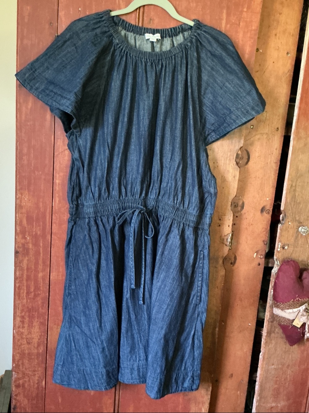 Free Assembly Blue Denim Drawstring Women’s Dress